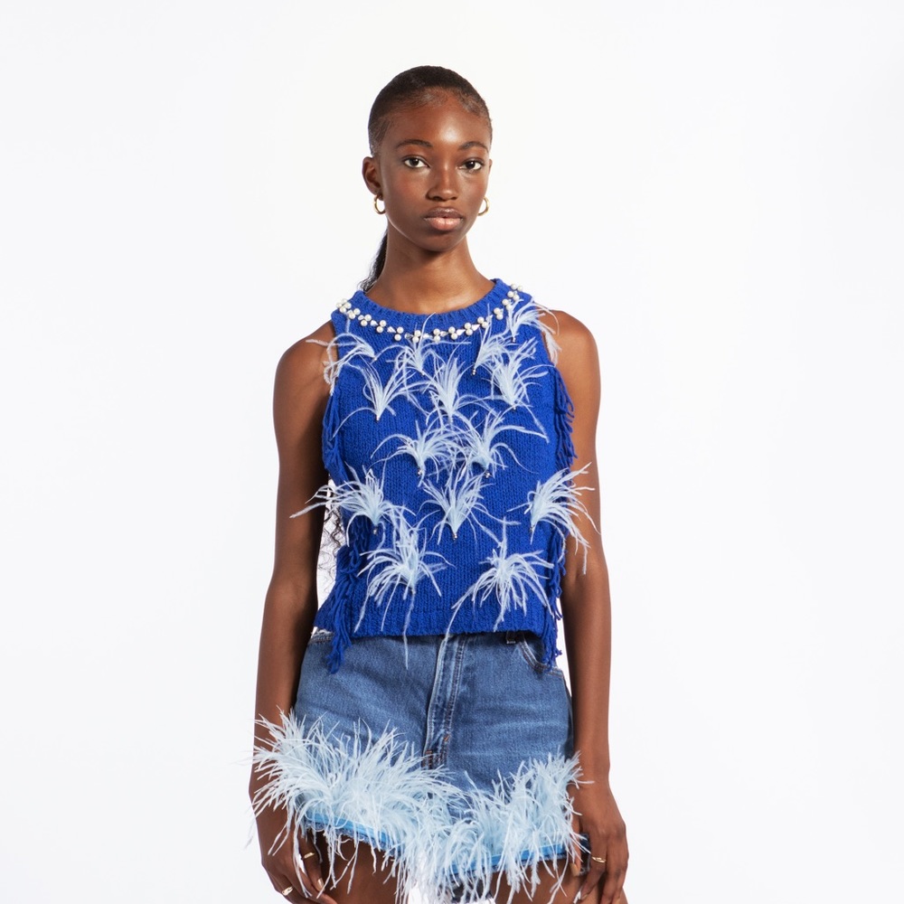 Embellished Sweater Vest